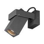 SLV Theo Bracket Wall Light Aluminium Anthracite | IP65 - Outdoor - Suitable for 1x GU10 Max. 7W - Dimmable