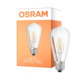 Osram Classic LED E27 Edison Filament Clear 4W 470lm - 827 Extra Warm White | Replaces 40W