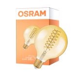 Osram Vintage 1906 LED E27 Globe Filament Gold 8.4W 806lm - 824 Extra Warm White | Replaces 60W - Dimmable
