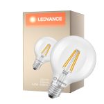 Ledvance Classic LED Globe E27 Globe Filament Clear 3.8W 806lm - 827 Extra Warm White | Replaces 60W