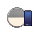 Nordlux Ava Smart LED Ceiling Grey 9.5W 600lm 159D – 827 - Extra Warm White | Dimmable -  IP54
