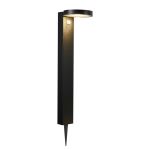 Nordlux Solar Pedestal Lamp Rica Round Stainless Steel Black 4.5W 400lm - 830 Warm White | Motion And Light Sensor