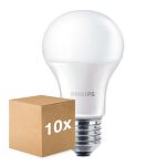 Multipack 10x Philips  CorePro LED Bulb E27 Pear Frosted 13W 1521lm - 830 Warm White | Replaces 100W