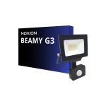 Noxion LED Floodlight Beamy G3.1 Black 20W 2200lm 100D - 830 Warm White | IP44 - Motion and Light Sensor - Symmetrical 