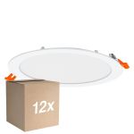 Multipack 12x Osram LED Downlight Recess Slim White 22W 2000lm 110D - 840 Cool White| Cutout 200mm - IP20