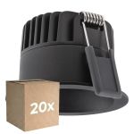 Multipack 20x Ledvance LED  SPOT DARKLIGHT Aluminium  8W 680lm 36D - 930 Warm White | Cutout 68mm - IP44 - Best Colour Rendering -  Dimmable