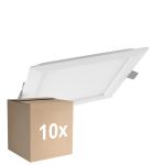 Multipack 10x Ledvance LED Downlight Slim Square SQ105 6W 420lm 120D - 830 Warm White 