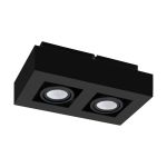 Eglo Ceiling Spot Mendoza Steel Black 9.4W 690lm - 830 Warm White | Dimmable - Suitable for 2x GU10