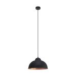 Eglo Pendant Truro 2 Steel Black Copper | IP20 - Suitable for 1x E27 