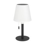 Eglo Table Lamp Montapalma Solar Steel Black 2W 190lm - 830 Warm White | IP54 - Dimmable - USB-C