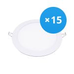 Multipack 15x Bright Choice LED Downlight UltraSlim 15W 1200lm 110D - 840 Cool White | 190mm - Cutout 175mm