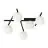 Emibig Ceiling Light Smart Steel Black | Suitable for 5x E14 - Max 10W