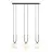 Emibig Pendant Glam Steel Black | Suitable for 3x E14 - Max 10W