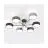 Emibig Ceiling Light Maga Steel Black | Suitable for 6x E14 - Max 10W