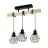 Eglo Ceiling Light Townshend 5 Steel Wood Black | IP20 - Suitable for 3x E27 
