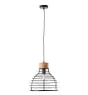 Brilliant Avia Pendant Metal Wood Black | 350mm - Suitable for 1x E27