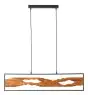Brilliant Chaumont Pendant Aluminium Metal Wood Black 18W 2300lm - 830 Warm White