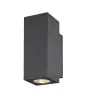 SLV Enola Up/Down Wall Light Aluminium Grey Square 7.8W 700lm - 940 Cool White | Outdoor - IP65 - Best Colour Rendering - Dimmable 