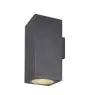 SLV Enola Up/Down Wall Light Aluminium Grey Square 55W 6000lm - 930-940 CCT | Outdoor - IP65 - Best Colour Rendering