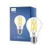 Philips Master LED E27 Pear Filament Clear 7.2W 1055lm - 922-927 Dim To Warm | Best Colour Rendering - Dimmable - Replaces 75W