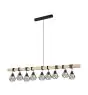 Eglo Pendant Townshend 5 Steel Wood Black | IP20 - Suitable for 9x E27 