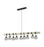 Eglo Pendant Townshend 5 Steel Wood Black | IP20 - Suitable for 9x E27 