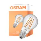 Osram Led Star Classic LED E27 Pear Filament Clear 4.9W 470lm - 827 Extra Warm White | Light Sensor