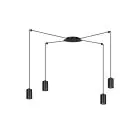 Emibig Pendant Traker Steel Black | Suitable for 4x GU10 - Max 10W