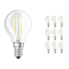 Multipack 10x Ledvance  Classic LED E14 Ball Filament Clear 2.5W 250lm - 827 Extra Warm White | Replaces 25W