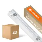 Multipack 4x Ledvance LED Waterproof Batten Damp Proof Housing Performance | Suitable for 1x120cm LED Tube
