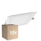 Multipack 10x Ledvance LED Downlight Slim Square SQ105 6W 420lm 120D - 830 Warm White 