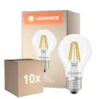 Multipack 10x Ledvance Classic LED E27 Pear Filament Clear 3.4W 470lm - 827 Extra Warm White | Dimmable - Replaces 40W