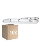 Multipack 10x Ledvance LED Waterproof Batten Damp Proof Value 9W 1080lm - 840 Cool White | 60cm 