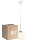 Multipack 6x Nordlux Café Pendant Glass White | Suitable for E27