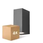 Multipack 4x D'Lite Wall Light Vrebos Black Up & Down | IP54 - Suitable For 2x GU10