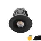 EcoDim Recessed Spot Mini Black 2.5W 155lm 30D - 827 Extra Warm White | 35mm - Cutout 28mm - IP67 - Dimmable