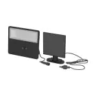 Eglo Wall Light Panettieri Solar Black 6W 860lm - 840 Cool White | IP65 - Motion Sensor