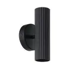 Eglo Wall Light Portillo Steel Black Up & Down | Suitable for 2x GU10
