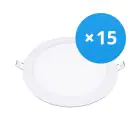 Multipack 15x Bright Choice LED Downlight UltraSlim 15W 1200lm 110D - 840 Cool White | 190mm - Cutout 175mm